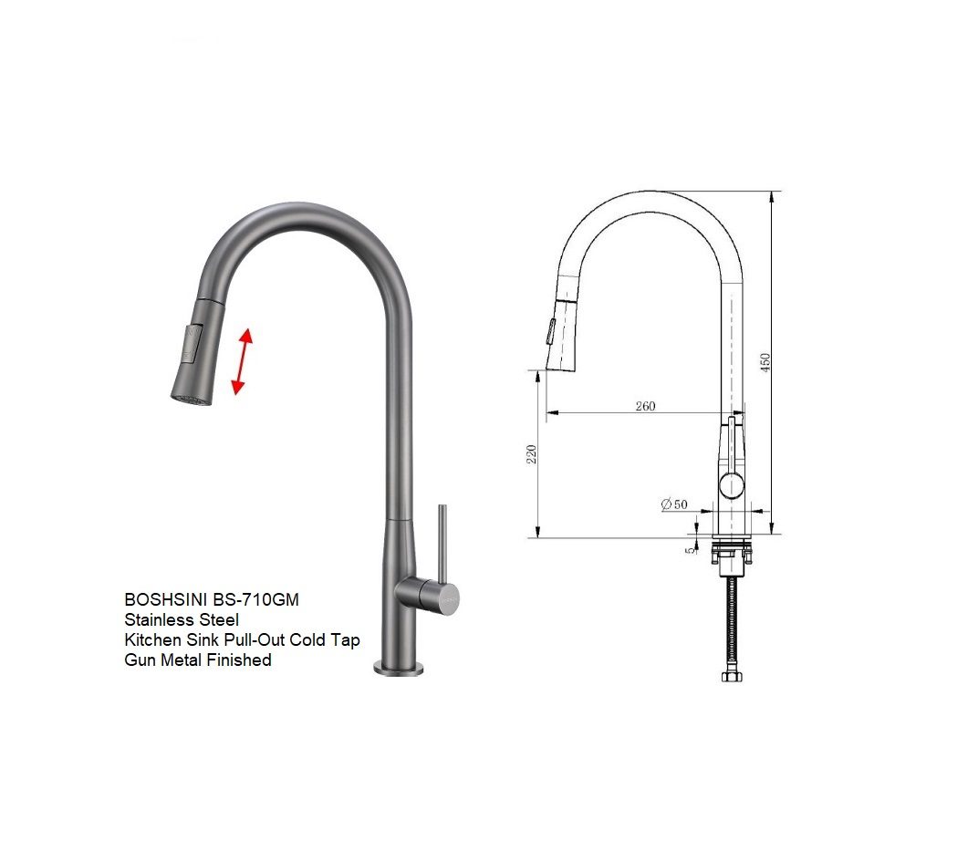 BOSHSINI Nano Kitchen Sink BSQ-6845 view 4