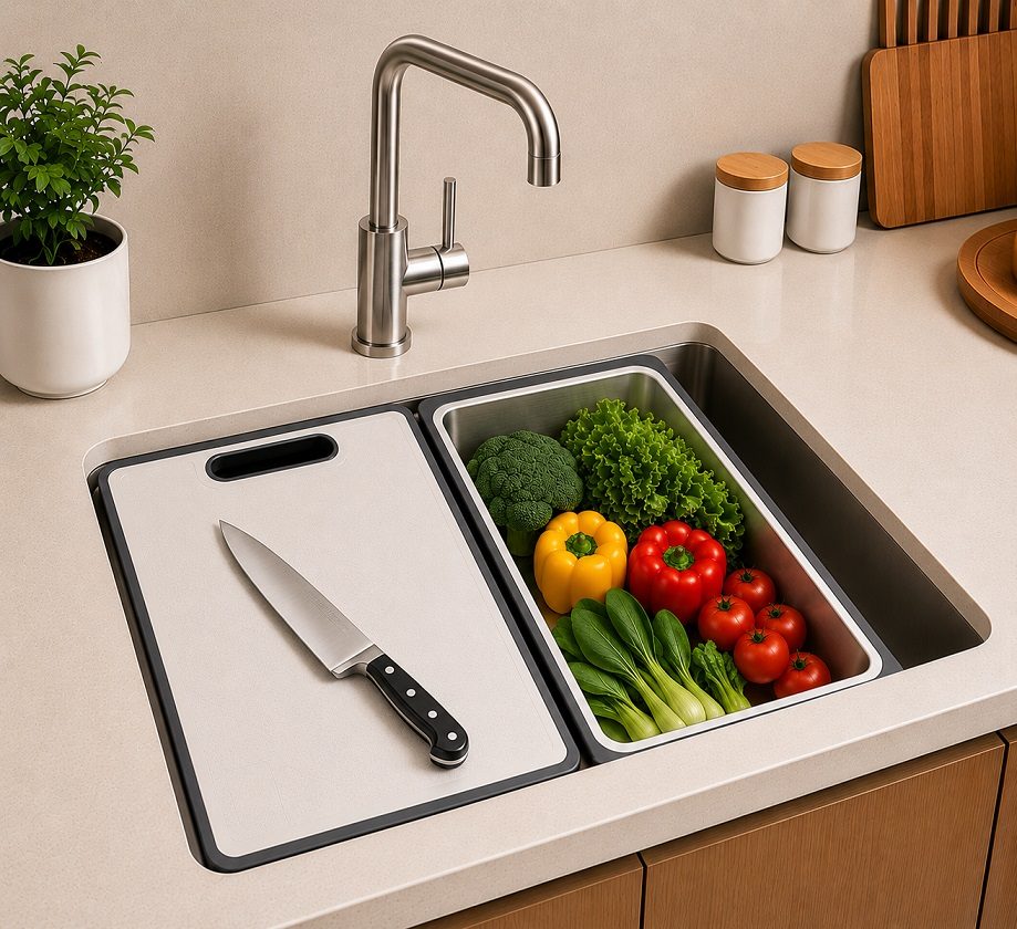 Stainless Steel Workstation Kitchen Sink KS-6845NHC SS
