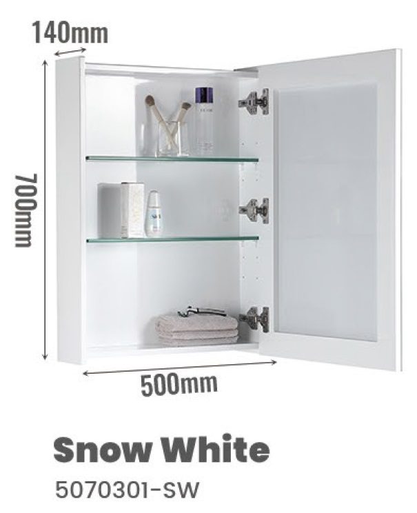 CUBI 500mm PVC Mirror Cabinet 5070301 view 8