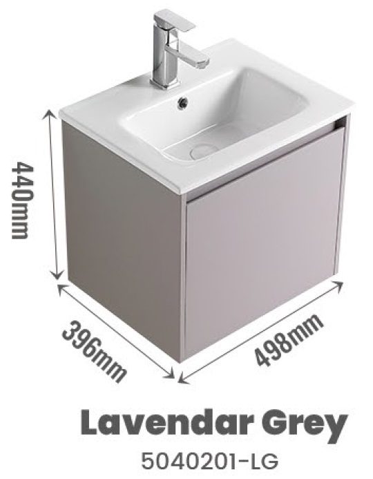 CUBI 500mm PVC Vanity Cabinet GAIA 5040201 view 6