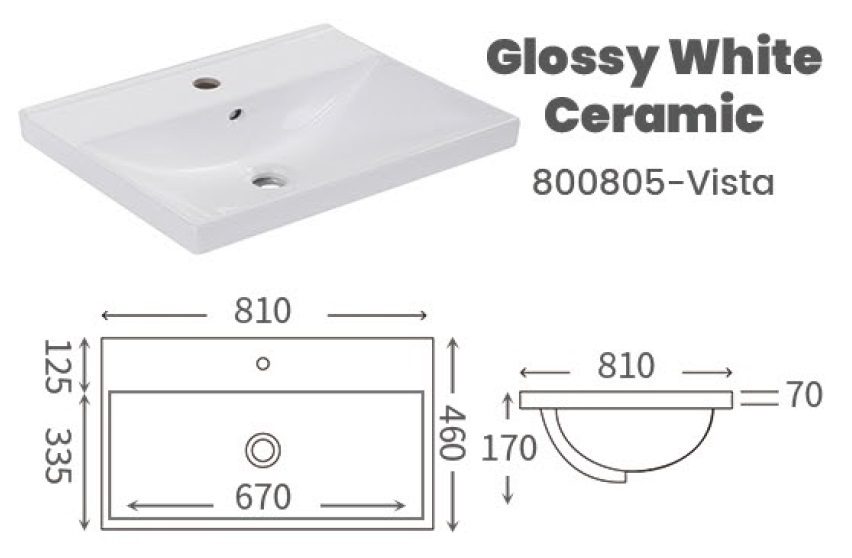 CUBI 800mm PVC Bathroom Drawer Cabinet COVE 8046102 view 11