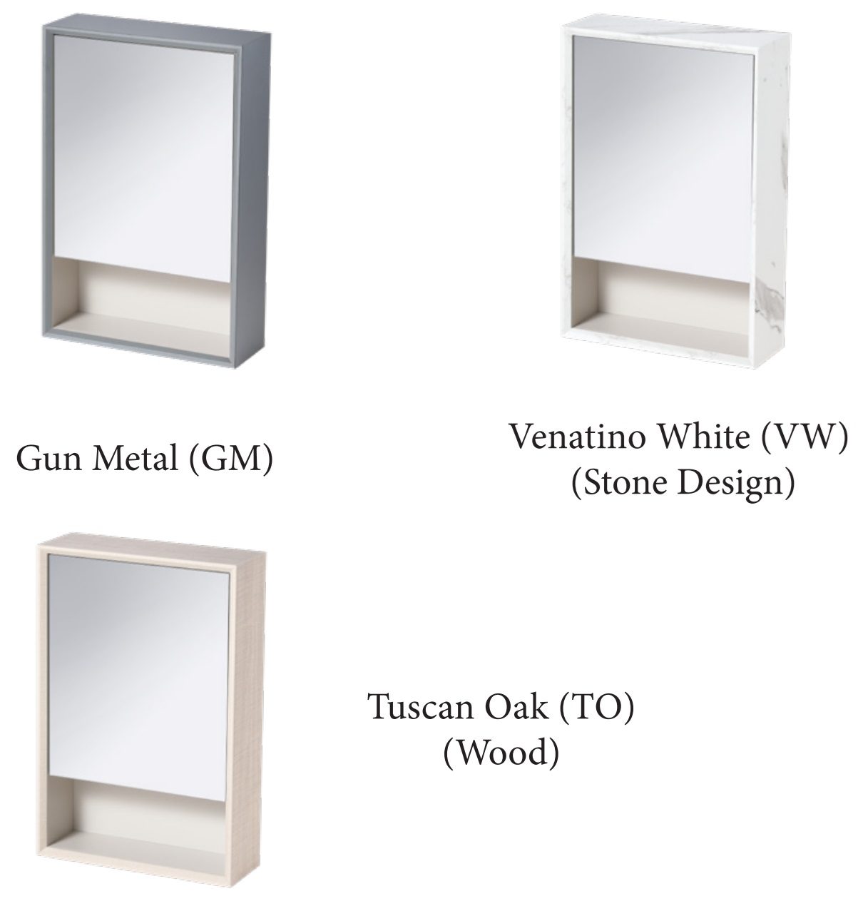 RUBINE PVC Mirror Cabinet RMC-ACO-4060D1S1 view 3