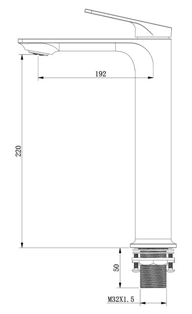 BOSHSINI Tall Basin Mixer Water Tap BS-136 Series view 2