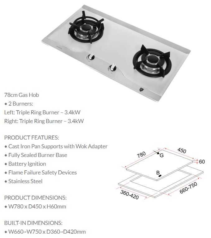 BATHAR Freestanding Cooker BSC-8085 view 7