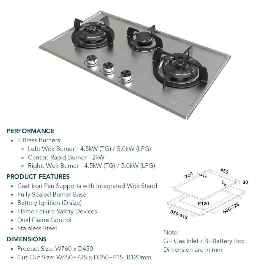 BATHAR Freestanding Cooker BSC-8085 view 9