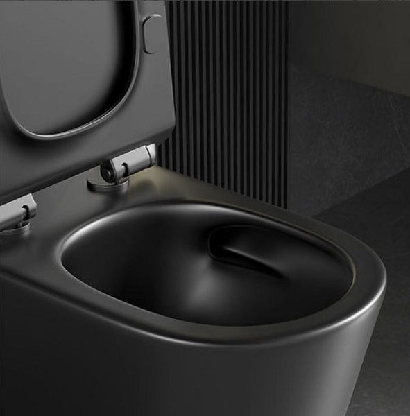 EACO One Piece Toilet Bowl T988S-GM Matt Gun Metal Color view 2