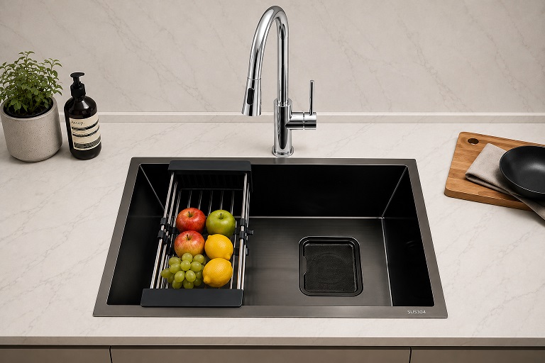 680mm Stainless Steel Kitchen Sink KS-6845LN GM
