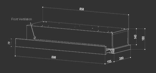 EF Telescopic Cooker Hood EFCH 9401 HM SS view 2