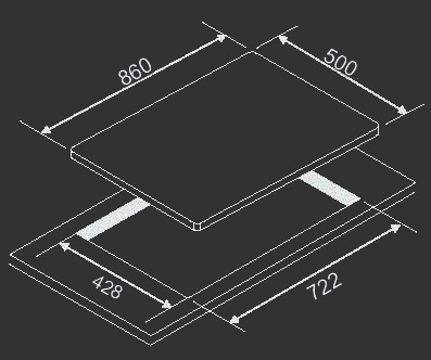 EF Cooker Hob EFH 3971 TN VSB view 2