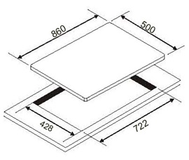 EF Cooker Hob EFH 9730 TN VGB view 2
