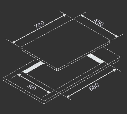EF Cooker Hob EFH 3762 TN VSB view 2