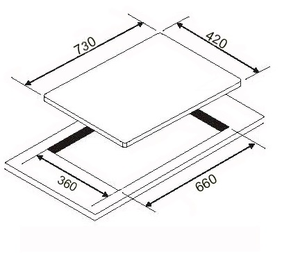 EF  Cooker Hob EFH 7630 TN VGB view 2