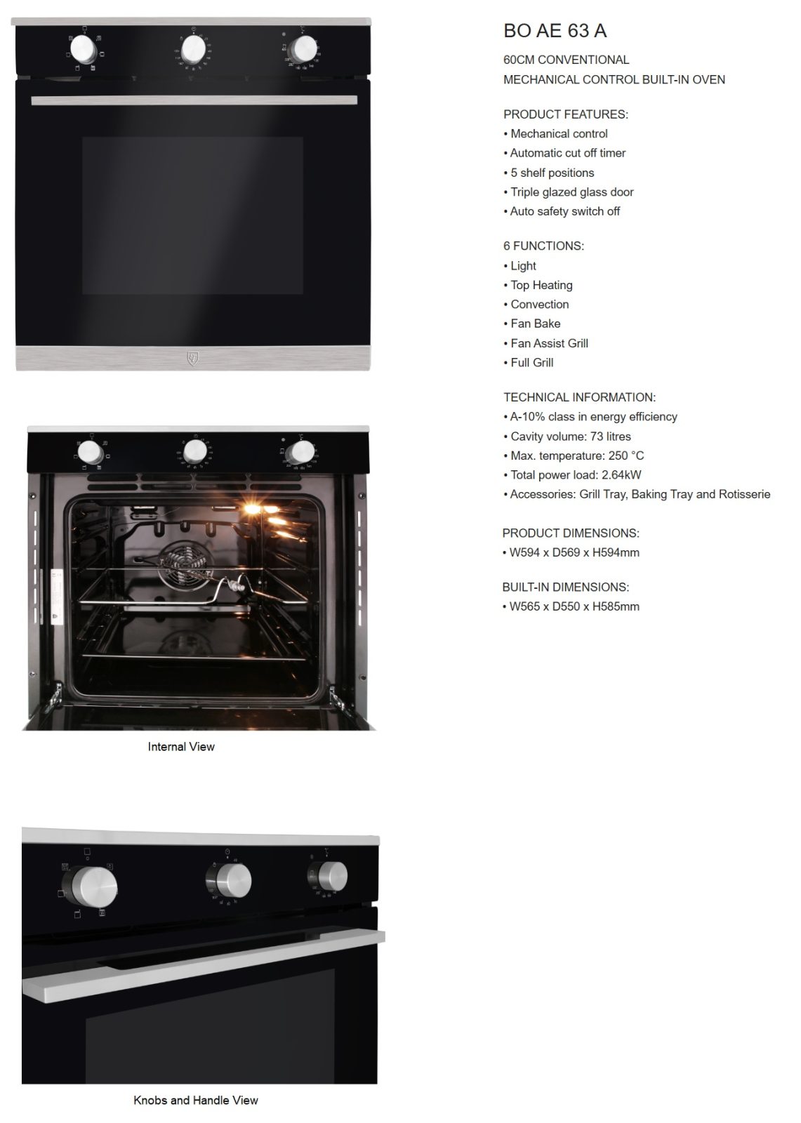 EF Built-In Oven BO-AE 63A