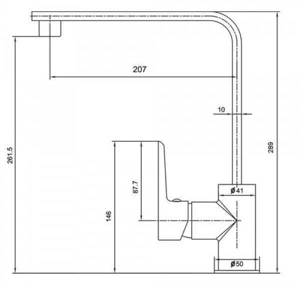 RUBINE Kitchen Sink Mixer Tap - STYLO 9144 Black Color view 2