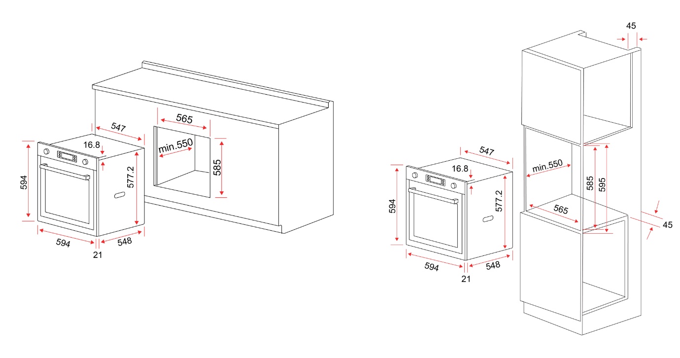 EF  Built-In Oven BO AE 86-A view 2