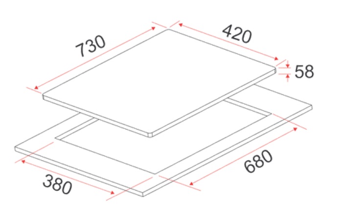 EF  Induction Hob HB BI 2721 A view 2