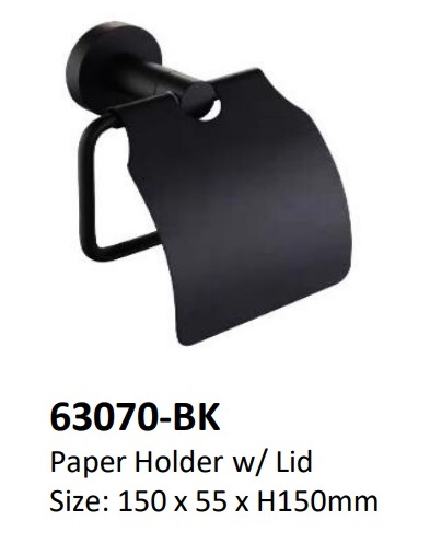 NOBEL Toilet Paper Holder 63070-BK Matt Black