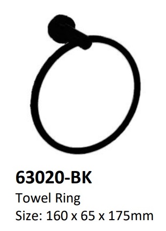 NOBEL Bathroom Towel Ring 63020-BK