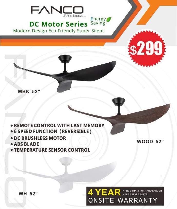 FANCO HURAGAN 52 Inch Designer Fan