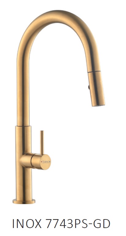 RUBINE Kitchen Sink Tap - INOX 7743PS-GD