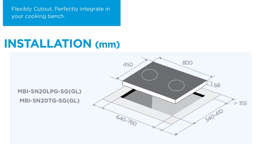 MIDEA MBI-SN20 Cooker Hob view 2