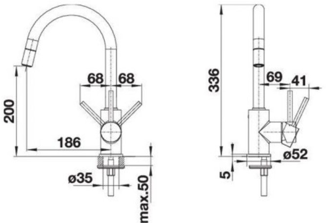 BLANCO MIDA-S Pull-Out Kitchen Sink Mixer - Matt Black view 2