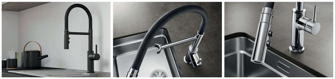 BLANCO Catris-S Flexo Kitchen Sink Mixer With Flexible Spout - Black view 2
