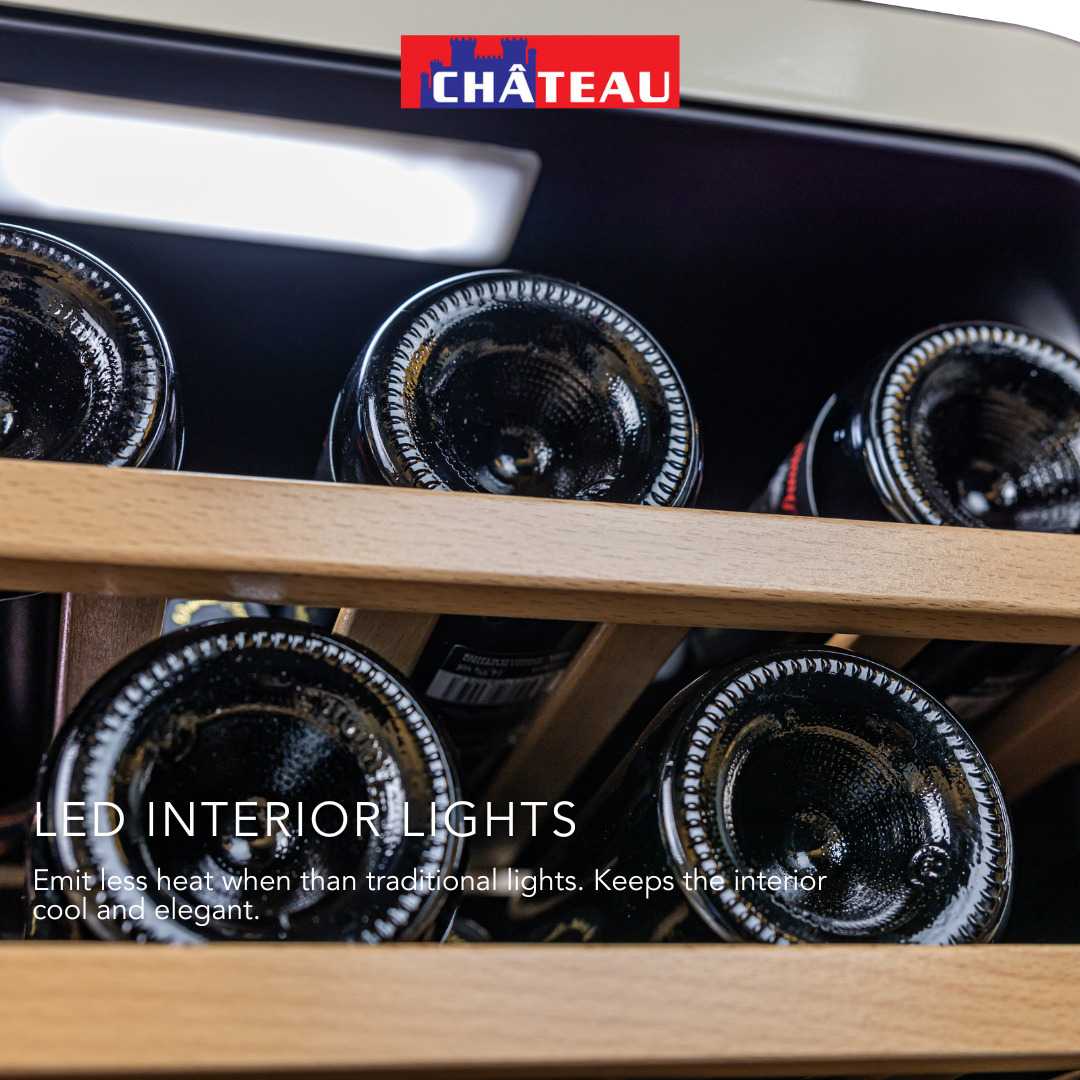 Chateau 46 Bottles Wine Cooler CW-P461CH Cream view 10