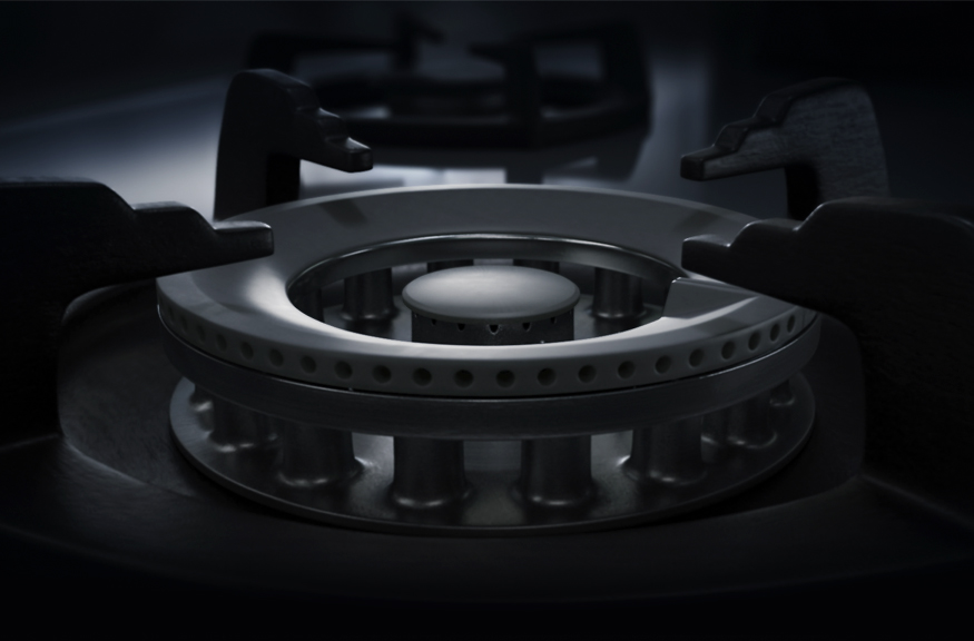 Tecno 2 Burner 88cm Glass Cooker Hob T2288TGSV Inferno Wok view 5