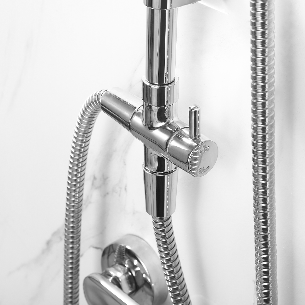 Rubine Rain Shower Set Without Bath Mixer RSR-MAY520-CH view 11