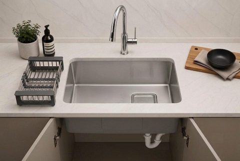 BATHAR 600mm Stainless Steel Kitchen Sink KS-6045LN SS