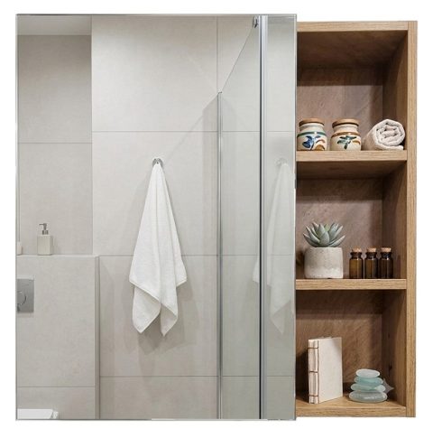 BATHAR 600mm PVC Mirror Cabinet PMC-6060