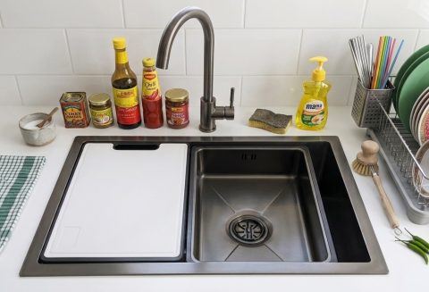 BATHAR Stainless Steel Workstation Kitchen Sink KS-6045NHC GM