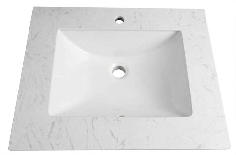 NOBEL Integrated Insert Wash Basin With Marble Texture