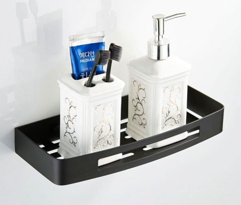 BATHAR Stainless Steel Shampoo Basket BB-3012 BK