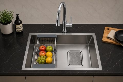 BATHAR 680mm Stainless Steel Kitchen Sink KS-6845LN SS