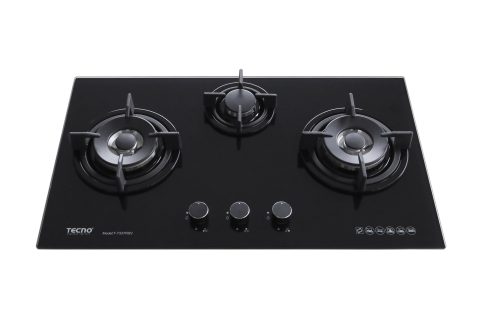 Tecno 3 Burner 76cm Tempered Glass Cooker Hob T733TRSV