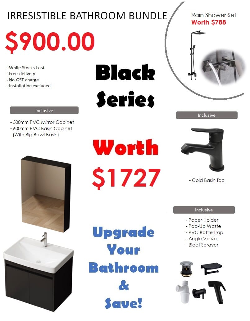 Irresistible Bathroom Essential Bundle Offer - Black Series