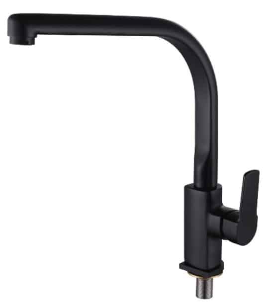 BOSHSINI Black Color Kitchen Sink Cold Water Tap BS 802BK