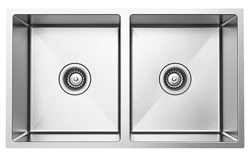 RUBINE Double Bowls Stainless Steel Undermount Kitchen Sink KIX-820-75U