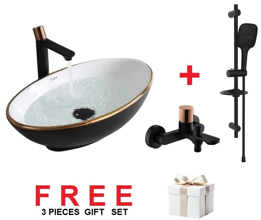 Bathroom Essential Products Year End Bundle Offer 2 - Matt Black/Rose Gold
