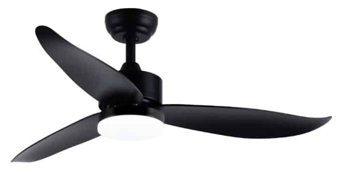 BESTAR DC Motor Ceiling Fan With LED Light - Razor 54 Inch Black & White Color