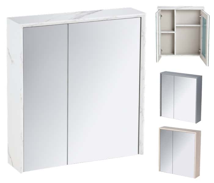 RUBINE 2 Doors PVC Mirror Cabinet RMC-ACO-5560D15