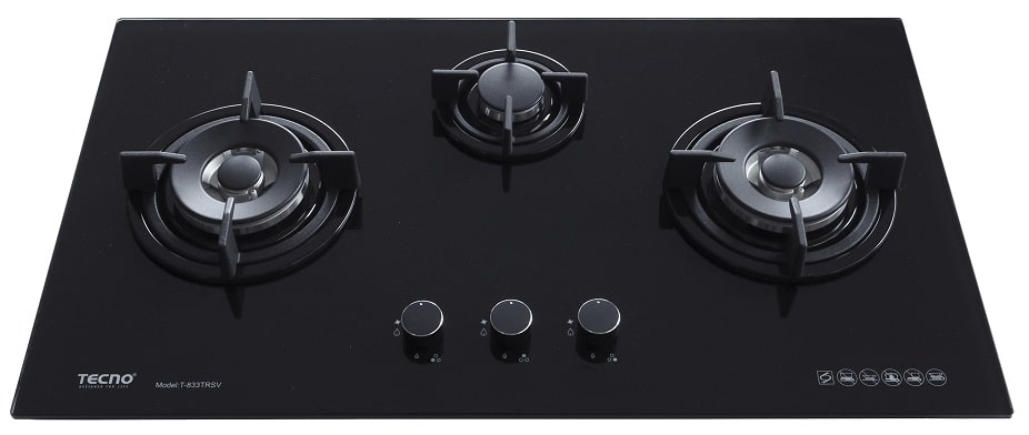 TECNO 3-Burner Glass Hob T 833TRSV