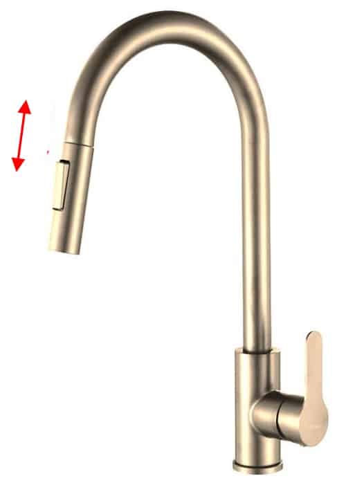 NOBEL Pull-Out Kitchen Sink Mixer Water Tap - VS-4021-GD
