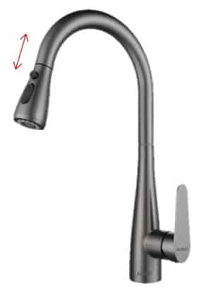 NOBEL Stainless Steel Pull-Out Kitchen Sink Cold Water Tap VS-5166-CTGM