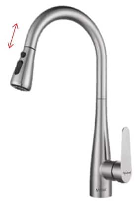 NOBEL Stainless Steel Pull-Out Kitchen Sink Cold Water Tap VS-5166-CTSS